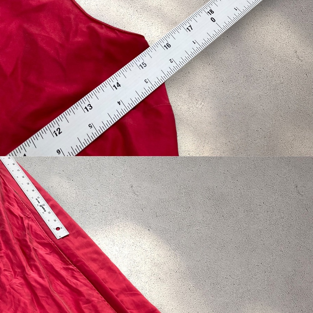 RARE VTG Victoria’s Secret 100% Silk Red Cowl Neck Backless Maxi Dress - Picture 9 of 9